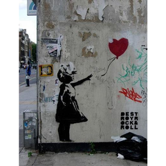 Slim Wooden Phone Case | Banksy Girl With a Balloon