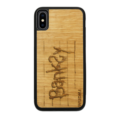Slim Wooden Phone Case | Banksy Tag