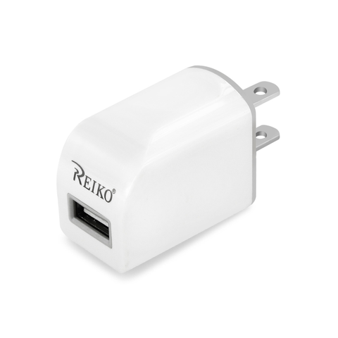 REIKO TYPE C TRAVEL CHARGER WITH DATA CABLE IN WHITE