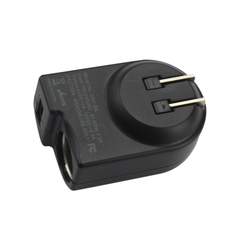 REIKO 1 AMP 3-IN-1 AC TO DC WALL ADAPTER TO CAR CHARGER IN BLACK