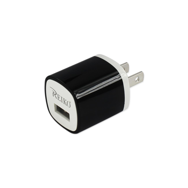 REIKO 1 AMP WALL USB TRAVEL ADAPTER CHARGER IN BLACK