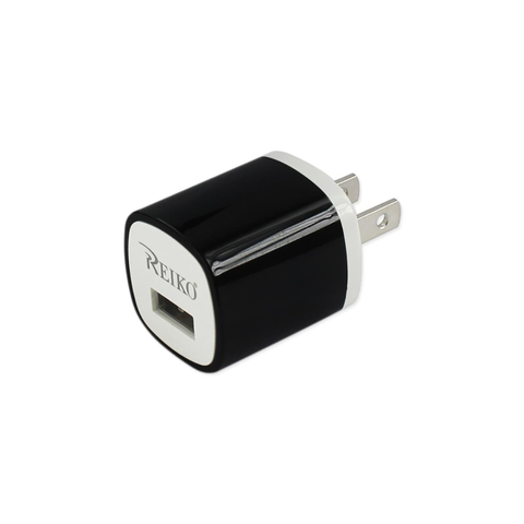 REIKO 1 AMP WALL USB TRAVEL ADAPTER CHARGER IN BLACK