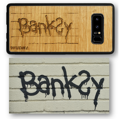 Slim Wooden Phone Case | Banksy Tag