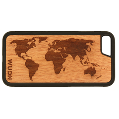 Slim Wooden Phone Case | World Map Traveler