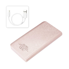 REIKO 5000MAH UNIVERSAL POWER BANK WITH LED LIGHT IN PINK