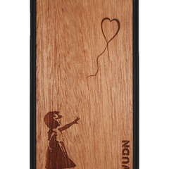 Slim Wooden Phone Case | Banksy Girl With a Balloon