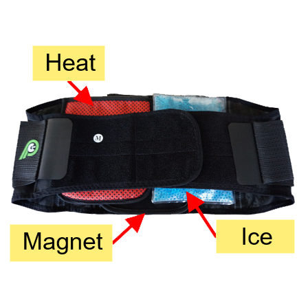 Pcore Magnetic Heat + Ice Lower Back Support