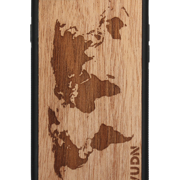 Slim Wooden Phone Case | World Map Traveler