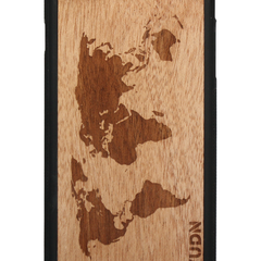 Slim Wooden Phone Case | World Map Traveler
