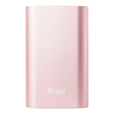 REIKO 2A5V 6800MAH UNIVERSAL POWER BANK WITH MICRO CABLE AND DURAL OUTPUT PORT IN ROSE GOLD