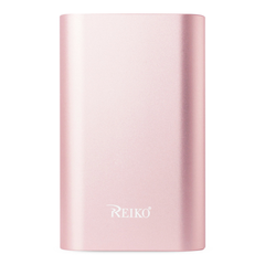 REIKO 2A5V 6800MAH UNIVERSAL POWER BANK WITH MICRO CABLE AND DURAL OUTPUT PORT IN ROSE GOLD