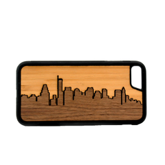 Slim Wooden Phone Case | Boston Skyline Traveler