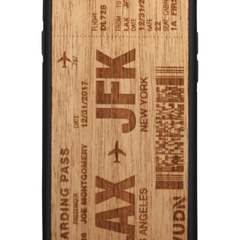 Slim Wooden Phone Case (Mahogany) | Boarding Pass Traveler