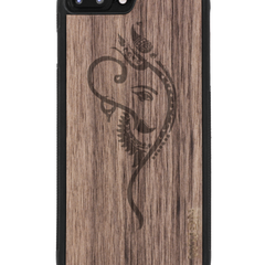Slim Wooden Phone Case (Black) | Yoga Ganesha