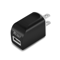 REIKO TYPE C TRAVEL CHARGER WITH DATA CABLE IN BLACK