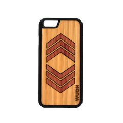 Slim Wooden Phone Case | Geometric Arrow Inlays