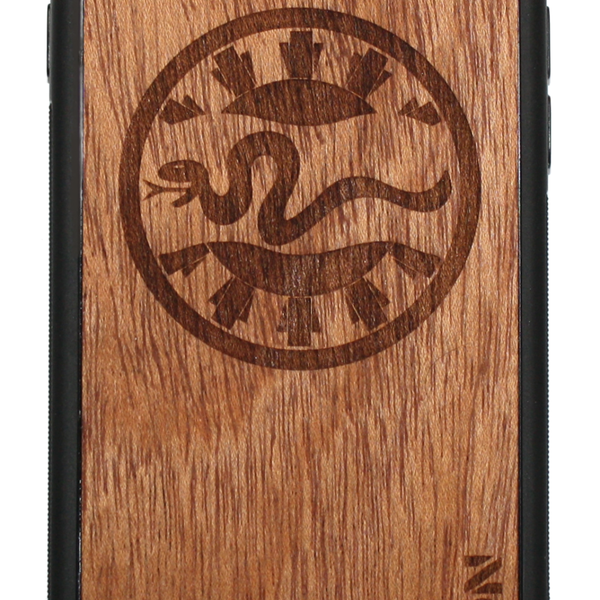 Slim Wooden Mahogany Phone Case | 116th Snake Patch