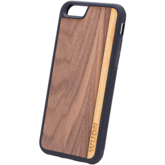 Slim Wooden Phone case | Walnut / Bamboo Stripe