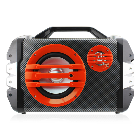 Universal Boombox Bluetooth Mono Speaker In Black and Red