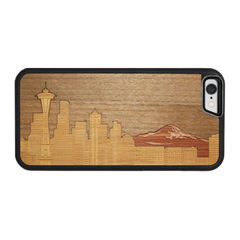 Slim Wooden Phone Case | Seattle Skyline Traveler