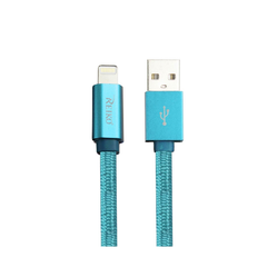 REIKO IPHONE 6 3FT LIGHTING CERTIFIED BRAIDED DATA CABLE IN BLUE