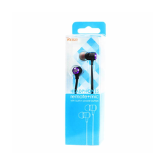 REIKO BASS IN EAR HEADPHONES WITH MIC IN PURPLE