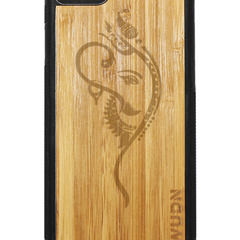 Slim Wooden Phone Case (Black) | Yoga Ganesha