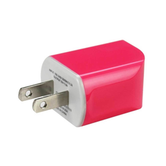 REIKO MICRO USB 1 AMP PORTABLE MICRO TRAVEL ADAPTER CHARGER WITH CABLE IN HOT PINK