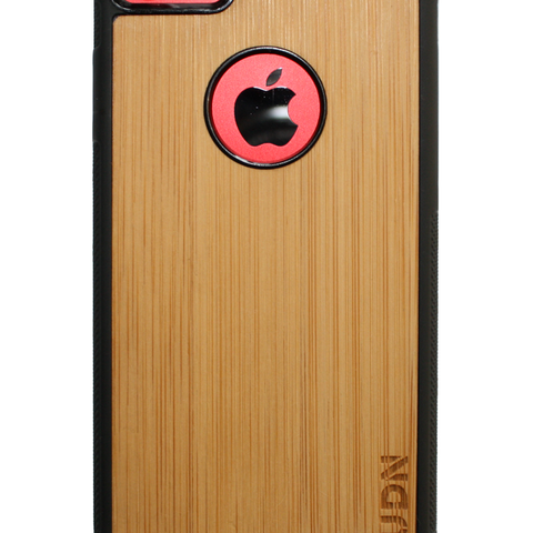 Slim Wooden Apple Cut-out Case