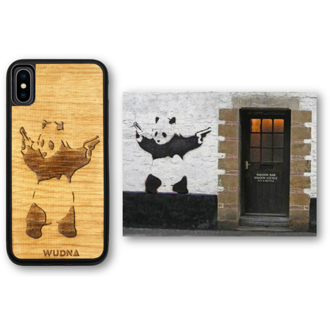 Slim Wooden Phone Case | Banksy Bad Panda