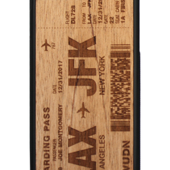 Slim Wooden Phone Case (Mahogany) | Boarding Pass Traveler