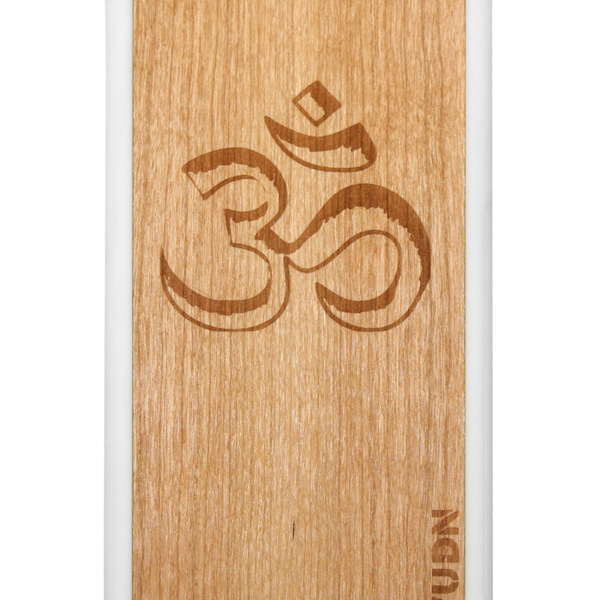 Slim Wooden iPhone Case White | Yoga Aum