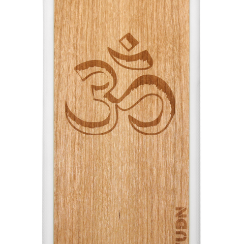 Slim Wooden iPhone Case White | Yoga Aum