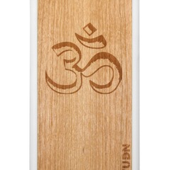 Slim Wooden iPhone Case White | Yoga Aum