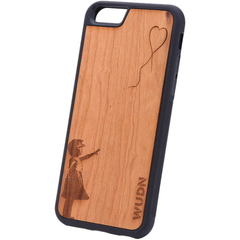 Slim Wooden Phone Case | Banksy Girl With a Balloon