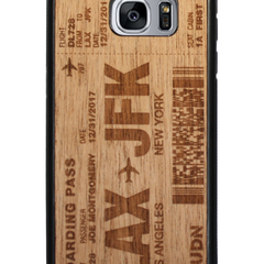Slim Wooden Phone Case (Mahogany) | Boarding Pass Traveler