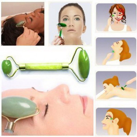 Jade Facial Massage Roller  Natural Beauty Device Tool