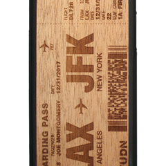 Slim Wooden Phone Case (Mahogany) | Boarding Pass Traveler