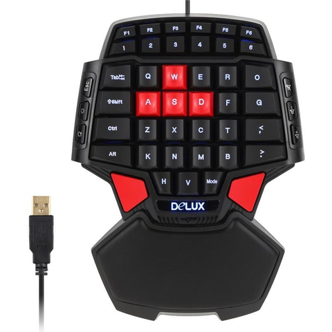One Hand Single Wired USB Gaming Mini Keyboard