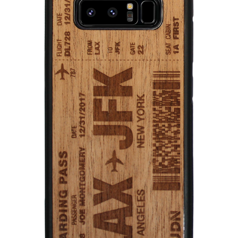 Slim Wooden Phone Case (Mahogany) | Boarding Pass Traveler