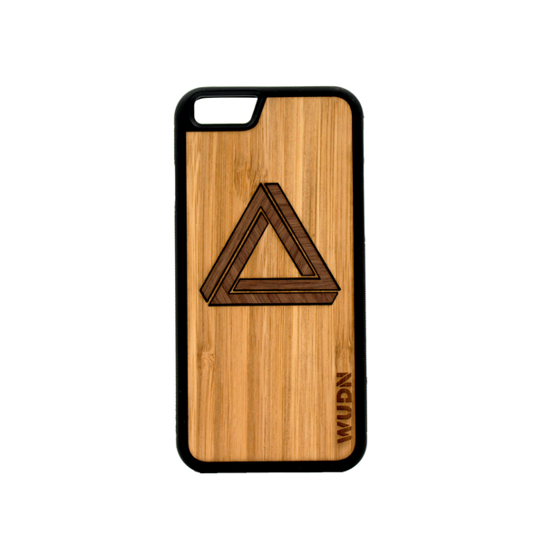 Slim Wooden Phone Case | Custom Geometric Triangle Inlay