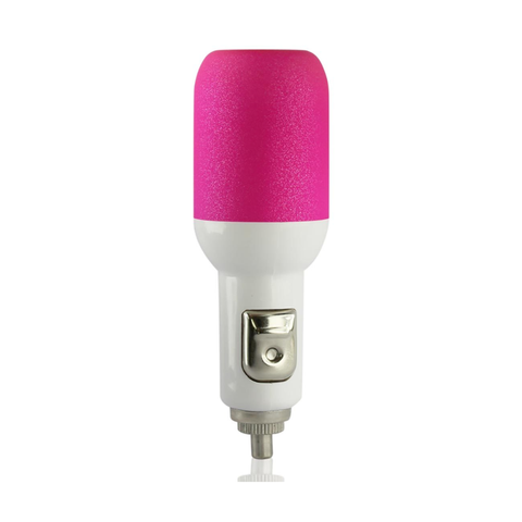 REIKO IPHONE 4G 1 AMP USB CAR CHARGER WITH CABLE IN HOT PINK