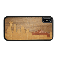 Slim Wooden Phone Case | Seattle Skyline Traveler