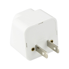 REIKO UNIVERSAL EUROPE EU / UK / AU TO US TRAVEL PLUG POWER ADAPTER CONVERTER IN WHITE