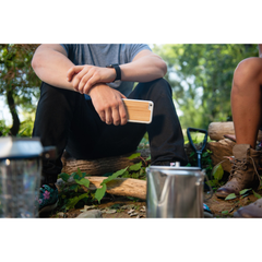 Slim Wooden iPhone Case White | Yoga Aum