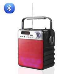 Universal Portable Boombox Bluetooth Multi-Color Speaker In Red