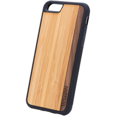 Slim Wooden Phone Case | Bamboo / Walnut Stripe