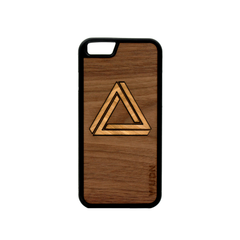 Slim Wooden Phone Case | Custom Geometric Triangle Inlay