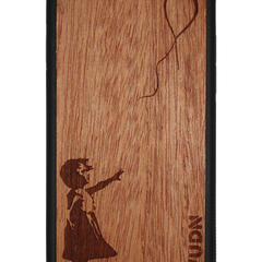 Slim Wooden Phone Case | Banksy Girl With a Balloon