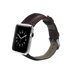 REIKO WATCH 42MM GENUINE LEATHER IWATCH BAND STRAP WITHOUT BAND ADAPTORS 38MM IN BROWN